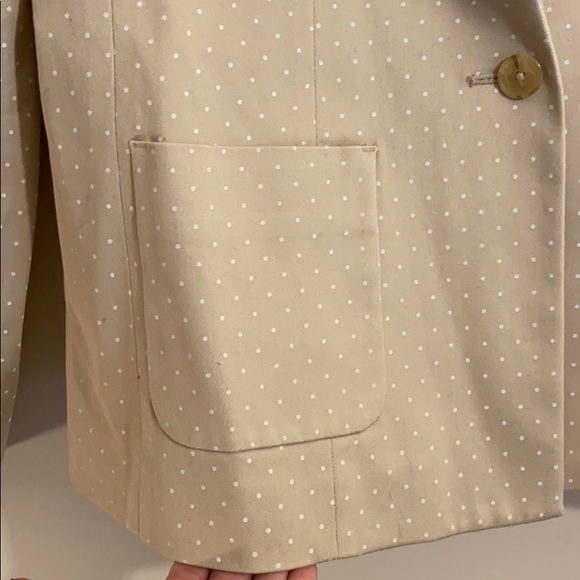 Banana Republic Polka Dot Beige Blazer Size 8 - Picture 4 of 4